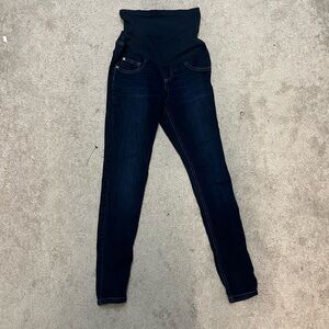 Indigo blue maternity skinny jeans